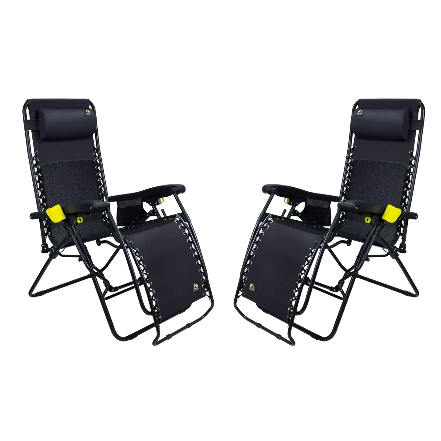 Backpack Travel Freeform Zero Gravity Lounger Bundle - Choice 507 - Portable Heavy-Duty Low Boy Chair for Ocean Side - Black