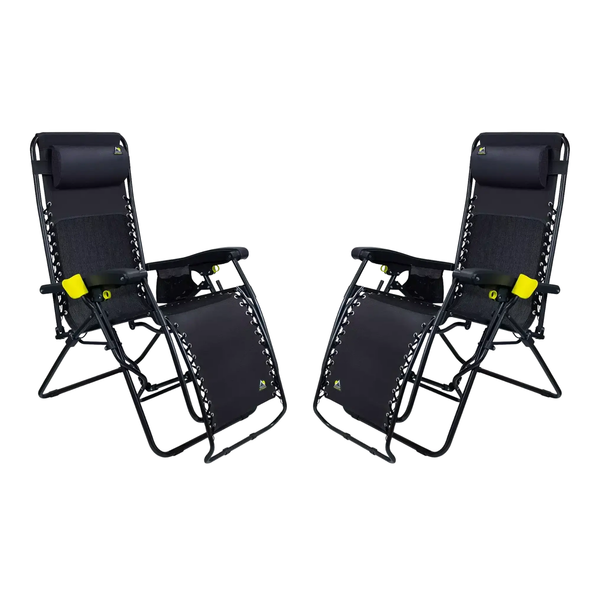 Backpack Travel Freeform Zero Gravity Lounger Bundle - Choice 507 - Portable Heavy-Duty Low Boy Chair for Ocean Side - Black
