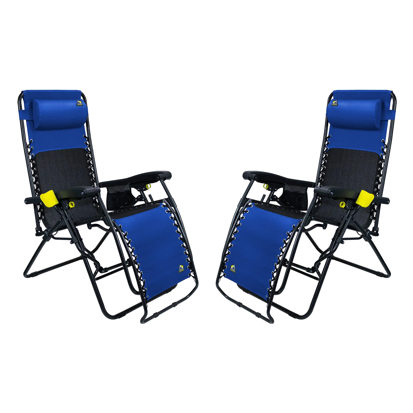 Backpack Travel Freeform Zero Gravity Lounger Bundle - Choice 507 - Portable Heavy-Duty Low Boy Chair for Ocean Side - Royal Blue
