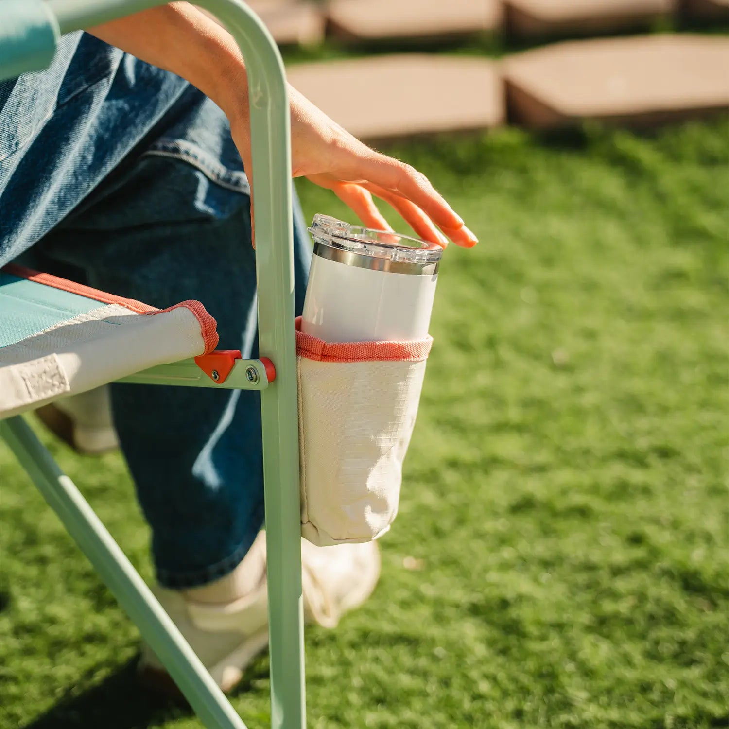 Premium All-Weather Freestyle Rocker - Choice 711 - Freestyle Rocker Portable Outdoor Folding Chair Detail