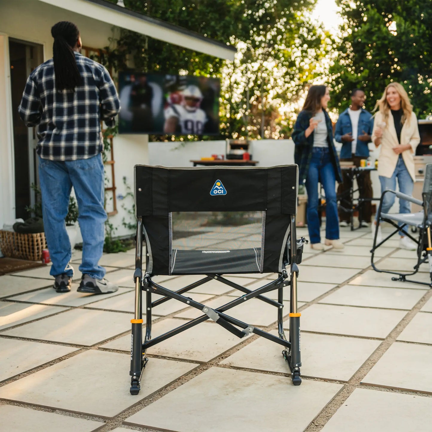 Premium All-Weather Freestyle Rocker - Choice 711 - Freestyle Rocker Portable Outdoor Folding Chair Detail