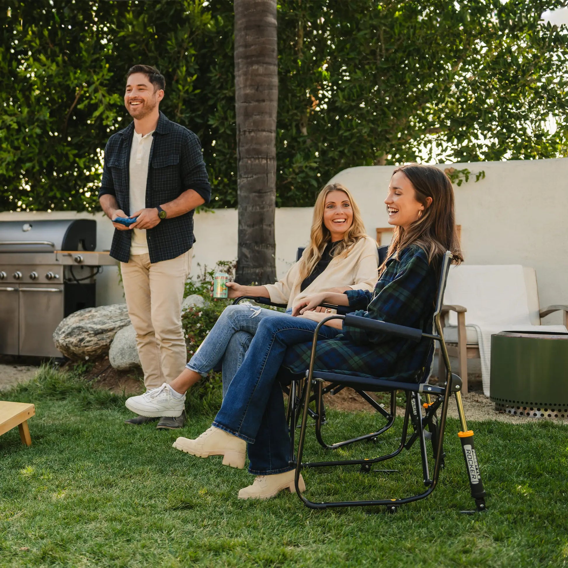 Premium All-Weather Freestyle Rocker - Choice 711 - Freestyle Rocker Portable Outdoor Folding Chair Detail