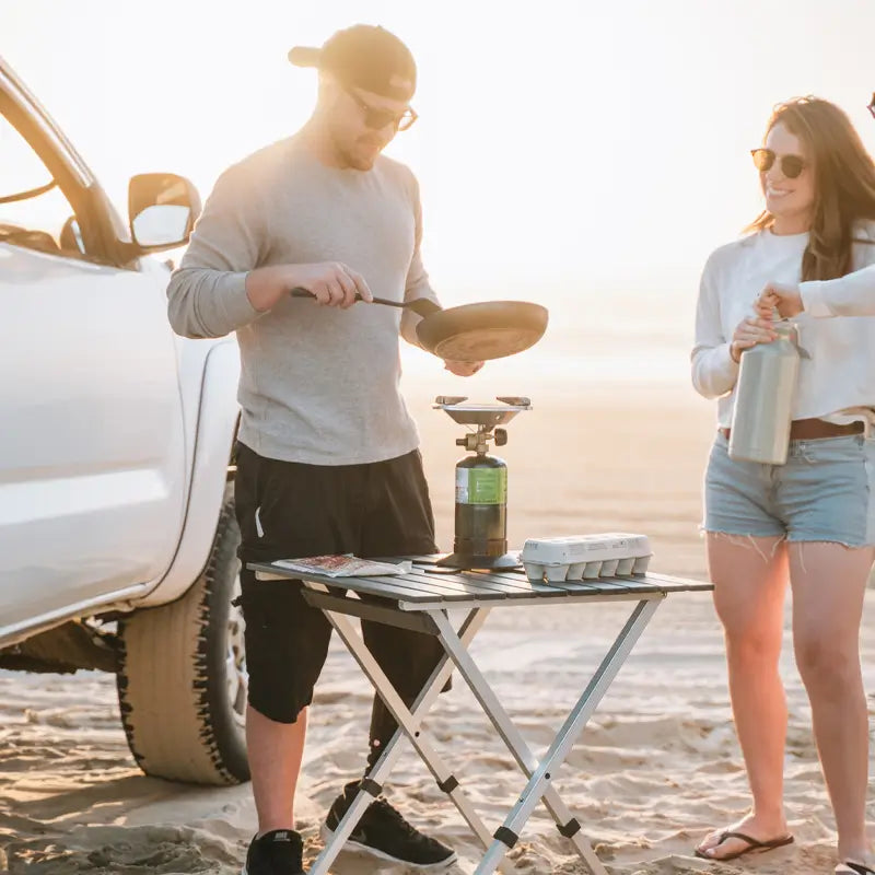 Slim-Fold Compact Camp Table 25 - Choice 214 - Portable Camping Table with Heat-Resistant Countertop Detail