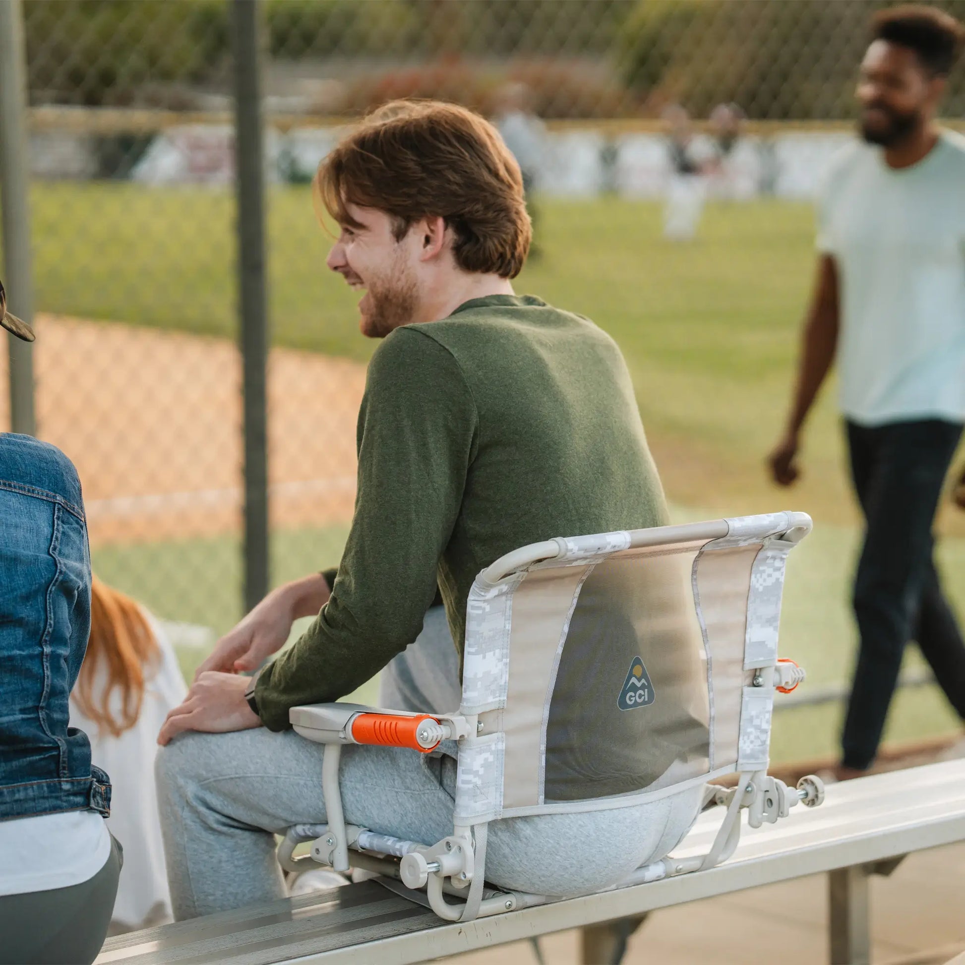 Premium All-Weather Stadium Rock-Cliner - Choice 540 - Freestyle Rocker Portable Outdoor Folding Chair Detail