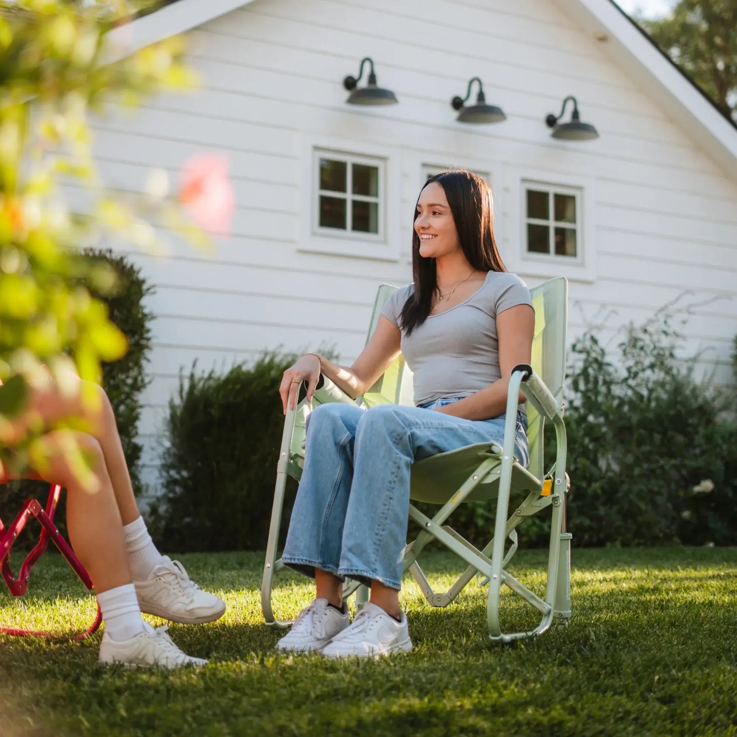 Heavy-Duty Freestyle Stowaway Rocker - Choice 794 - Patented Spring-Action Rocking Chair for Camping Detail