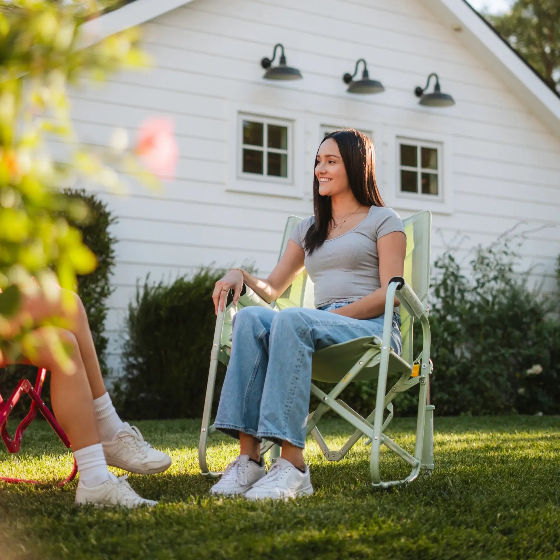 Heavy-Duty Freestyle Stowaway Rocker - Choice 794 - Patented Spring-Action Rocking Chair for Camping Detail