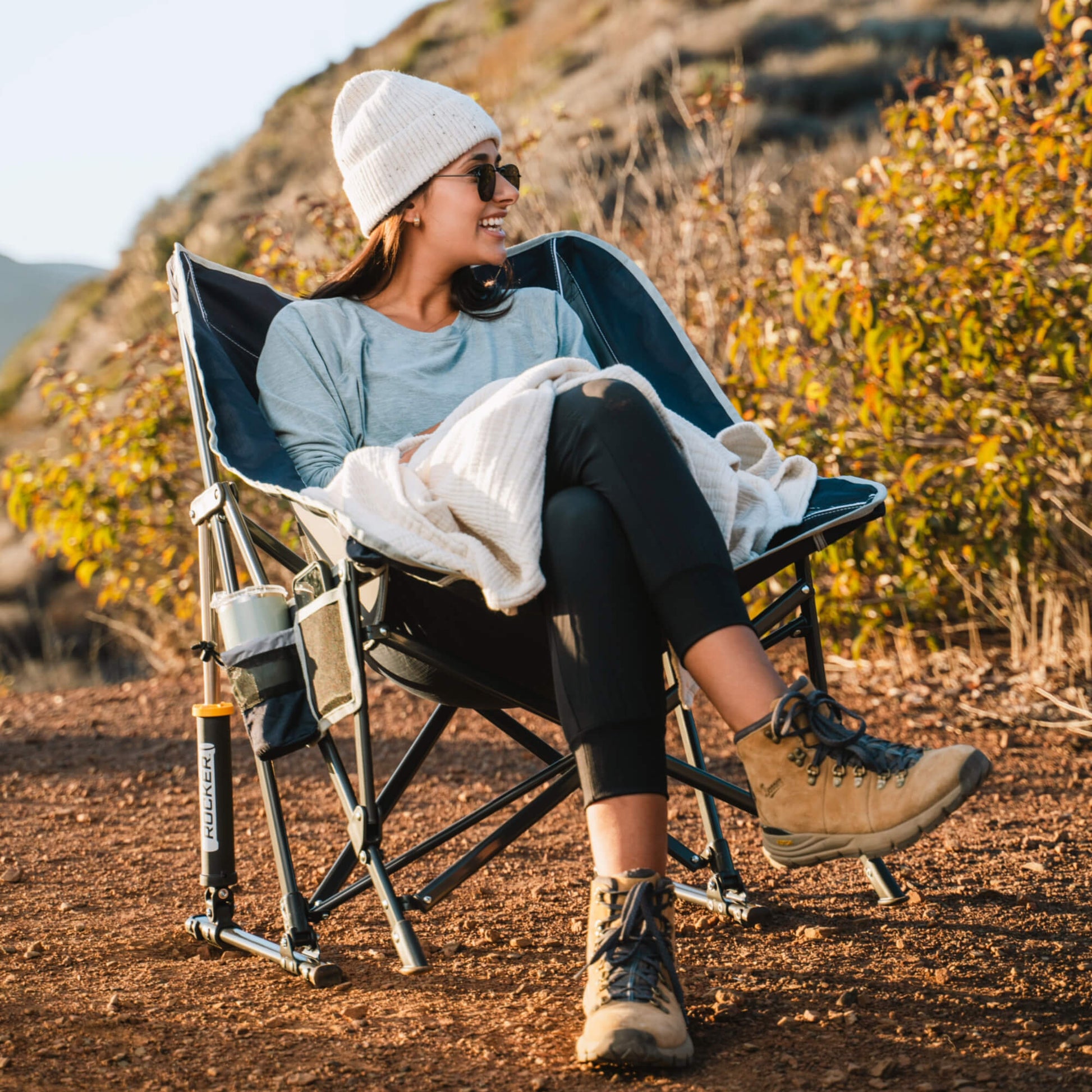 Luxury Camp Pod Rocker - Choice 933 - Patented Spring-Action Rocking Chair for Camping Detail