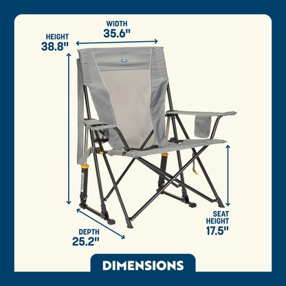 Luxury Camp Comfort Pro Rocker - Choice 375 - Patented Spring-Action Rocking Chair for Camping Detail