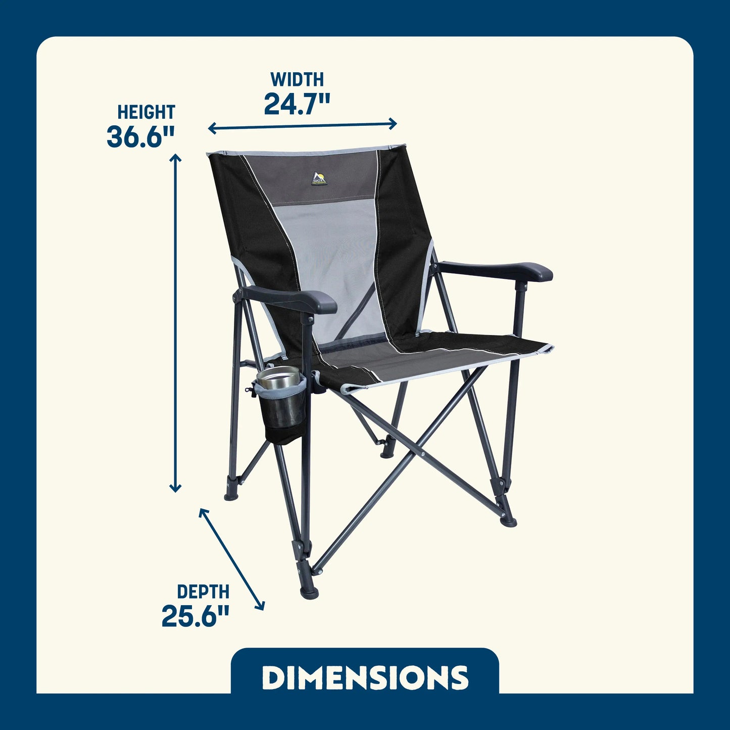 Micro-Folding Eazy Chair - Choice 976 - Pico Compact Folding Camp Chair with Carry Bag Detail