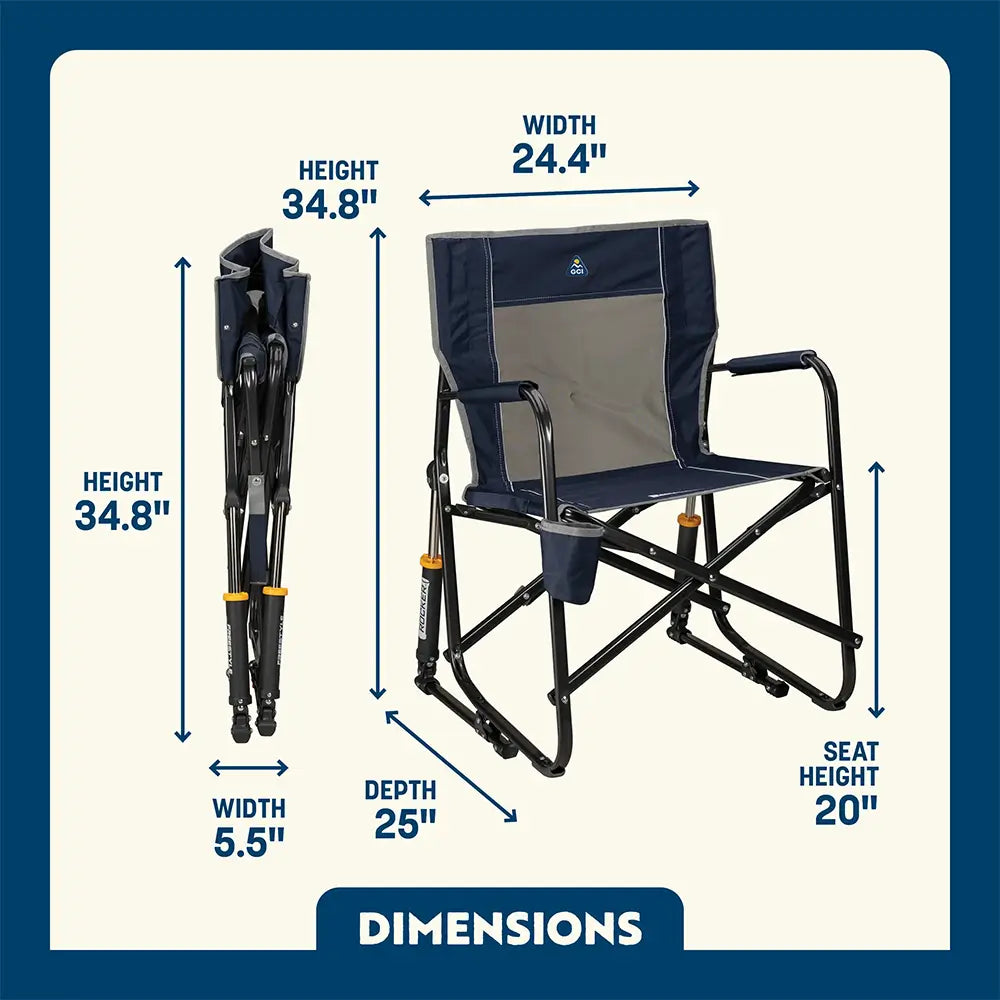 Premium All-Weather Freestyle Rocker - Choice 711 - Freestyle Rocker Portable Outdoor Folding Chair Detail