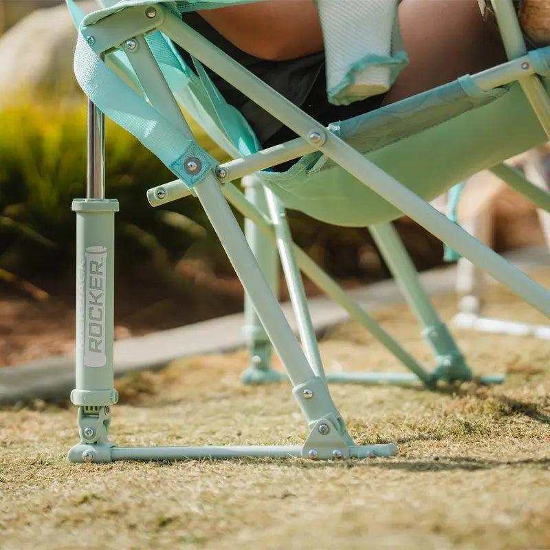 Luxury Camp Kickback Rocker - Choice 345 - Heavy-Duty Kickback Rocker with Beverage Holder Detail