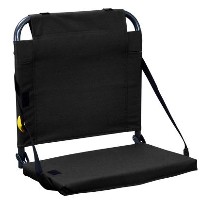 Ergonomic Back-Support BleacherBack - Choice 696 - Bleacher-Friendly Stadium Chair with Back Support - Black