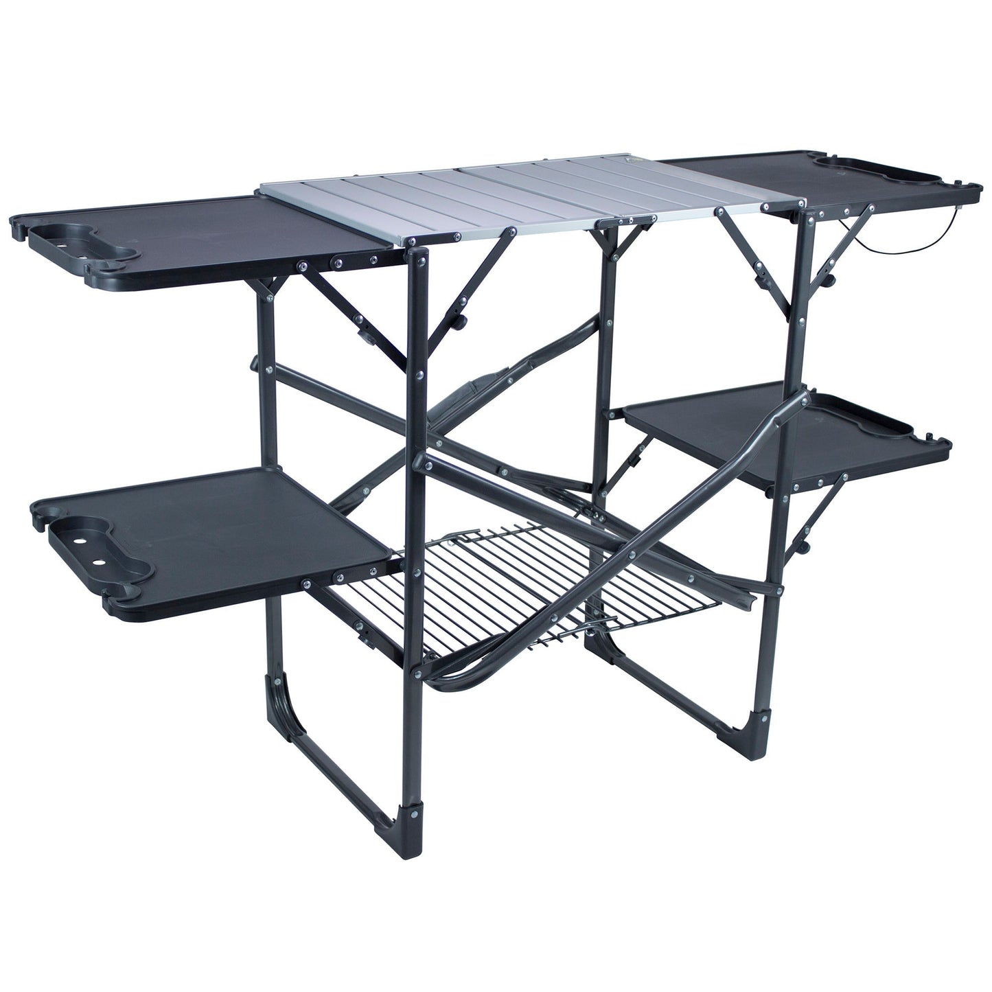 Heavy-Duty Camp Slim-Fold Cook Station - Choice 575 - Portable Compact BBQ Grilling Tool Set - Default Title