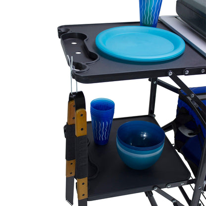 Portable Culinary Master Cook Station - Choice 171 - Portable Compact BBQ Grilling Tool Set Detail