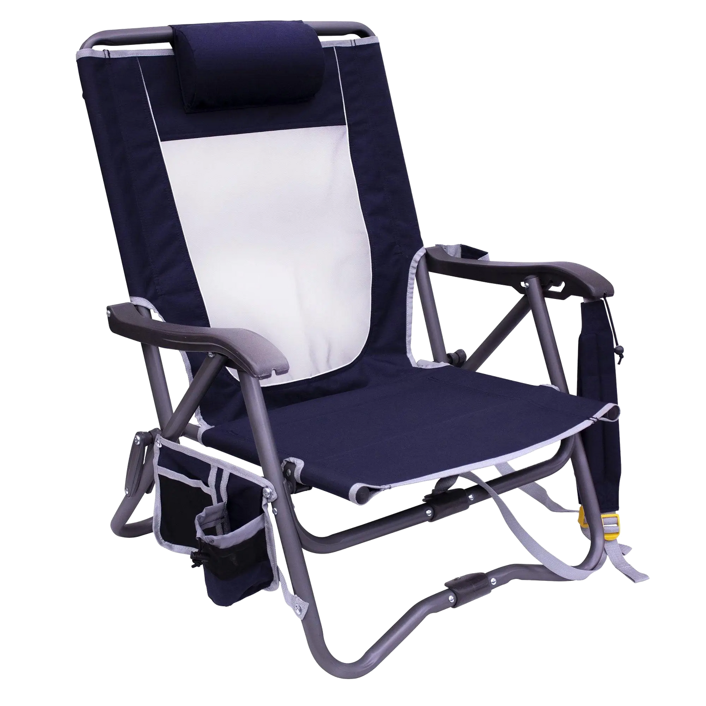 Space-Saving Pico Bi-Fold Slim Event Chair - Choice 334 - Space-Saving Micro-Folding Chair for Backpacking - Indigo