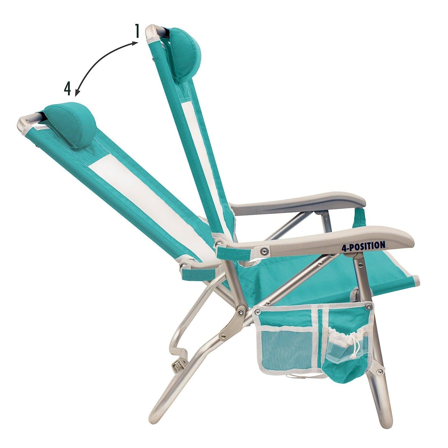 Sand-Friendly Bi-Fold Beach Chair - Choice 601 - Rust-Resistant Aluminum Sand-Friendly Lounge Chair Detail