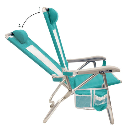 Sand-Friendly Bi-Fold Beach Chair - Choice 601 - Rust-Resistant Aluminum Sand-Friendly Lounge Chair Detail