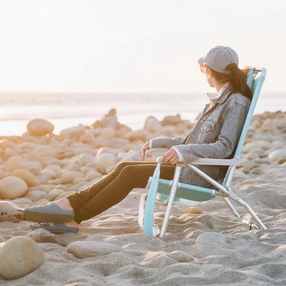 Sand-Friendly Bi-Fold Beach Chair - Choice 601 - Rust-Resistant Aluminum Sand-Friendly Lounge Chair Detail