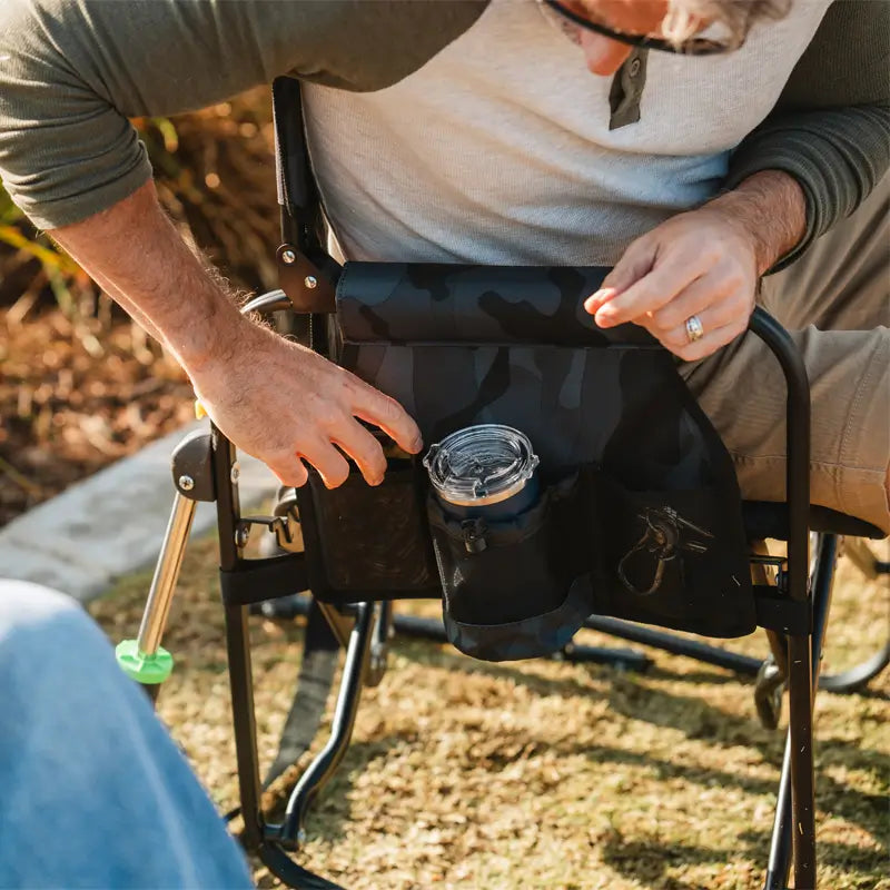 Heavy-Duty Freestyle Stowaway Rocker - Choice 794 - Patented Spring-Action Rocking Chair for Camping Detail