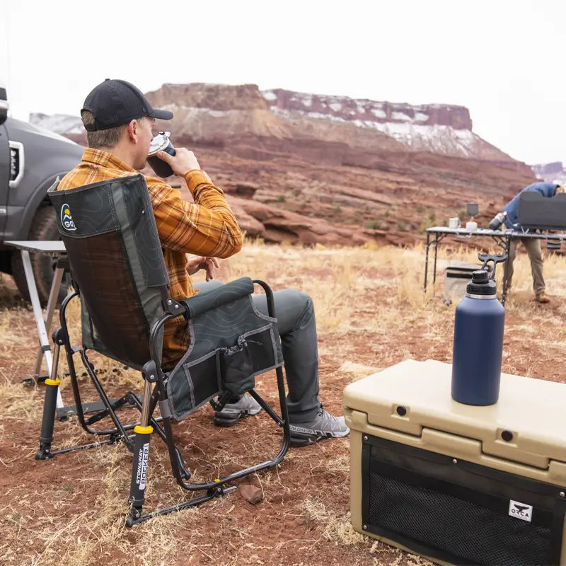 Heavy-Duty Freestyle Stowaway Rocker - Choice 794 - Patented Spring-Action Rocking Chair for Camping Detail