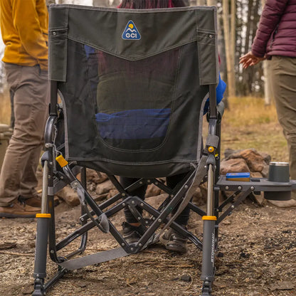 Heavy-Duty Freestyle Stowaway Rocker with Side Table - Choice 253 - Patented Spring-Action Rocking Chair for Camping Detail
