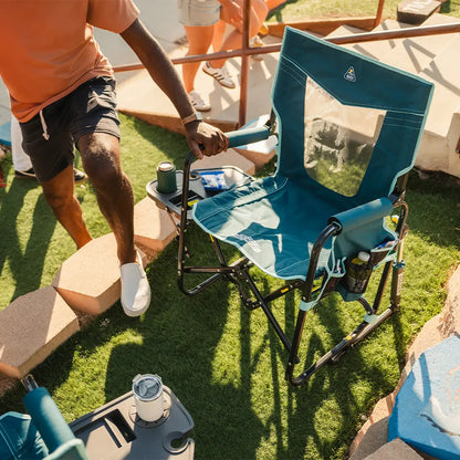Heavy-Duty Freestyle Stowaway Rocker with Side Table - Choice 253 - Patented Spring-Action Rocking Chair for Camping Detail