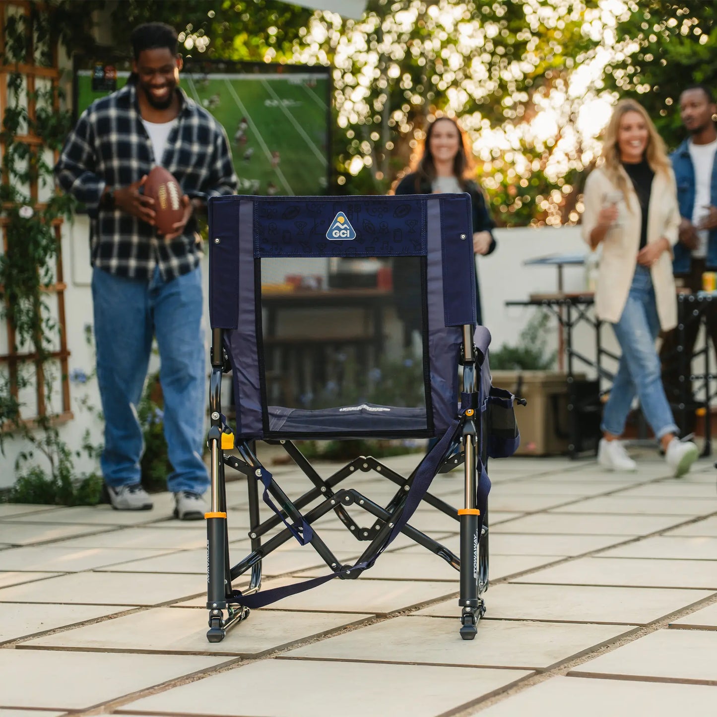 Heavy-Duty Freestyle Stowaway Rocker - Choice 794 - Patented Spring-Action Rocking Chair for Camping Detail