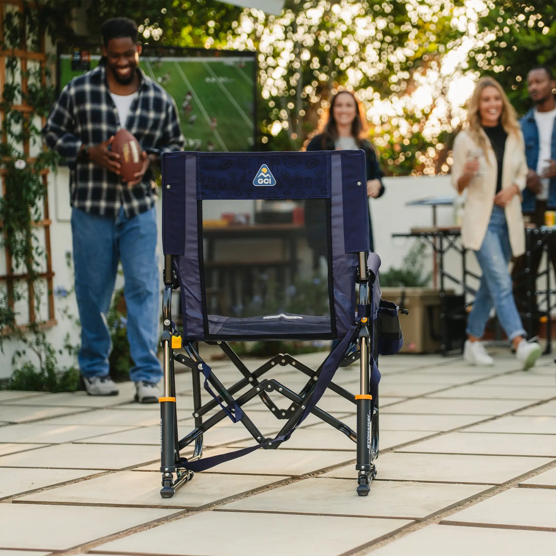 Heavy-Duty Freestyle Stowaway Rocker - Choice 794 - Patented Spring-Action Rocking Chair for Camping Detail