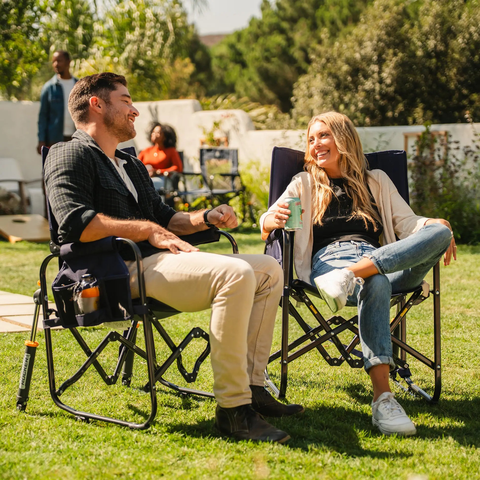 Heavy-Duty Freestyle Stowaway Rocker - Choice 794 - Patented Spring-Action Rocking Chair for Camping Detail