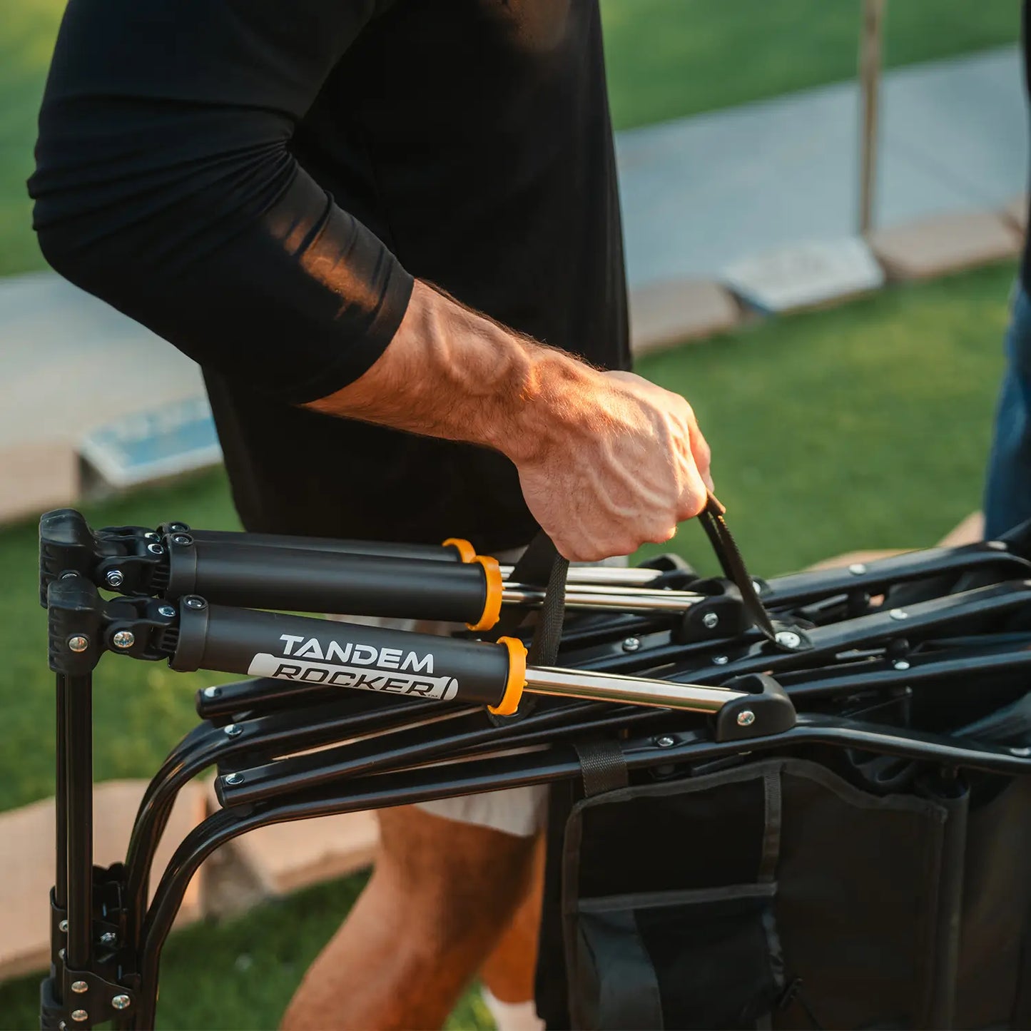 Premium All-Weather Tandem Rocker - Choice 227 - Freestyle Rocker Portable Outdoor Folding Chair Detail