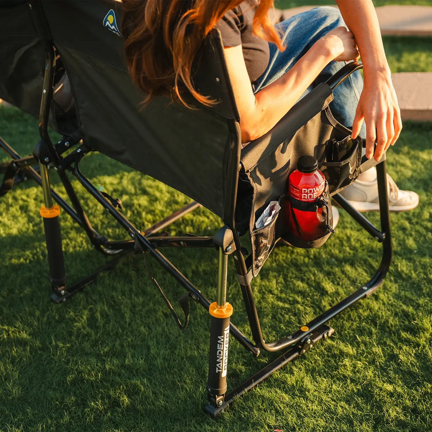 Premium All-Weather Tandem Rocker - Choice 227 - Freestyle Rocker Portable Outdoor Folding Chair Detail