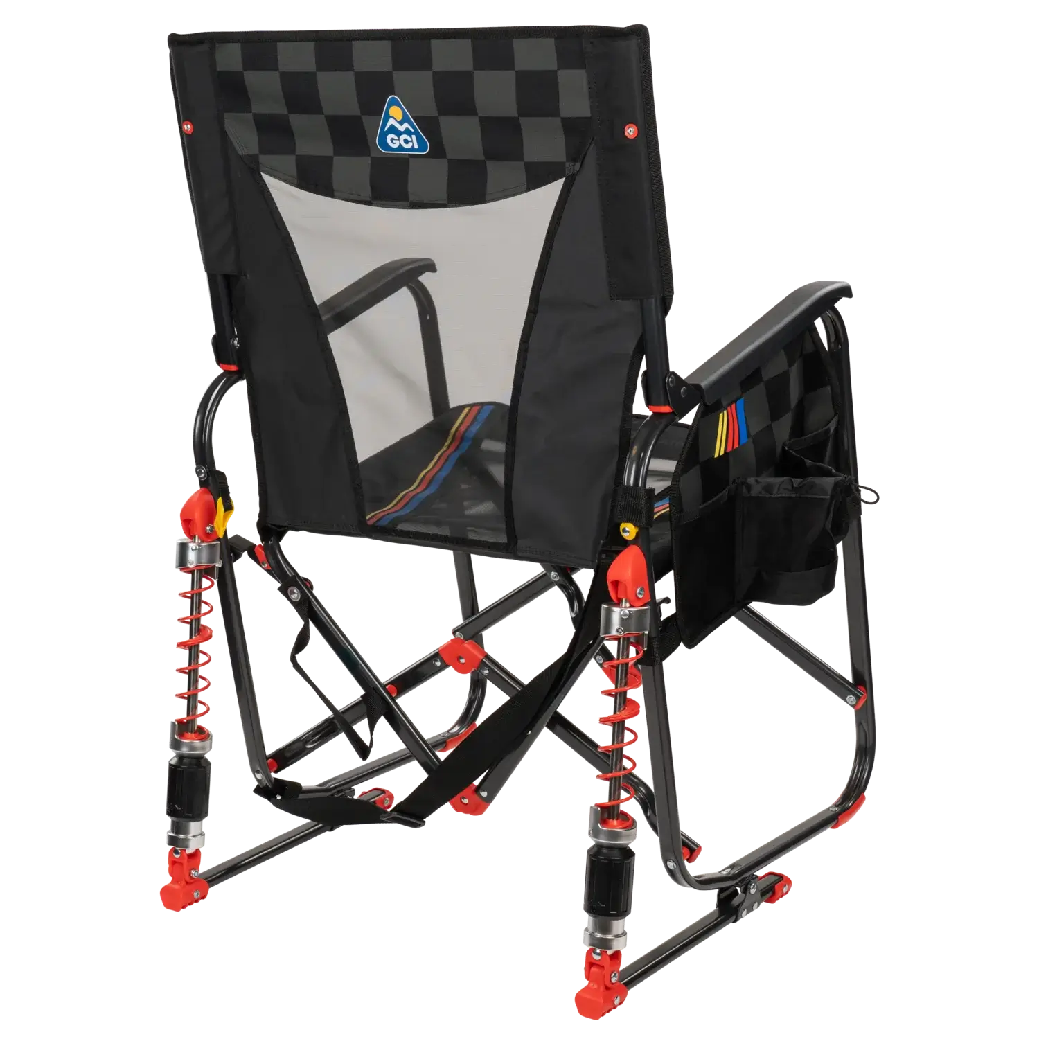 Heavy-Duty Freestyle Adjustable Rocker - NASCAR - Choice 899 - Heavy-Duty Kickback Rocker with Beverage Holder Detail