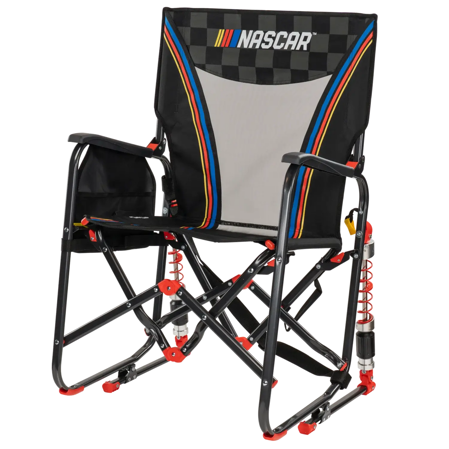 Heavy-Duty Freestyle Adjustable Rocker - NASCAR - Choice 899 - Heavy-Duty Kickback Rocker with Beverage Holder Detail