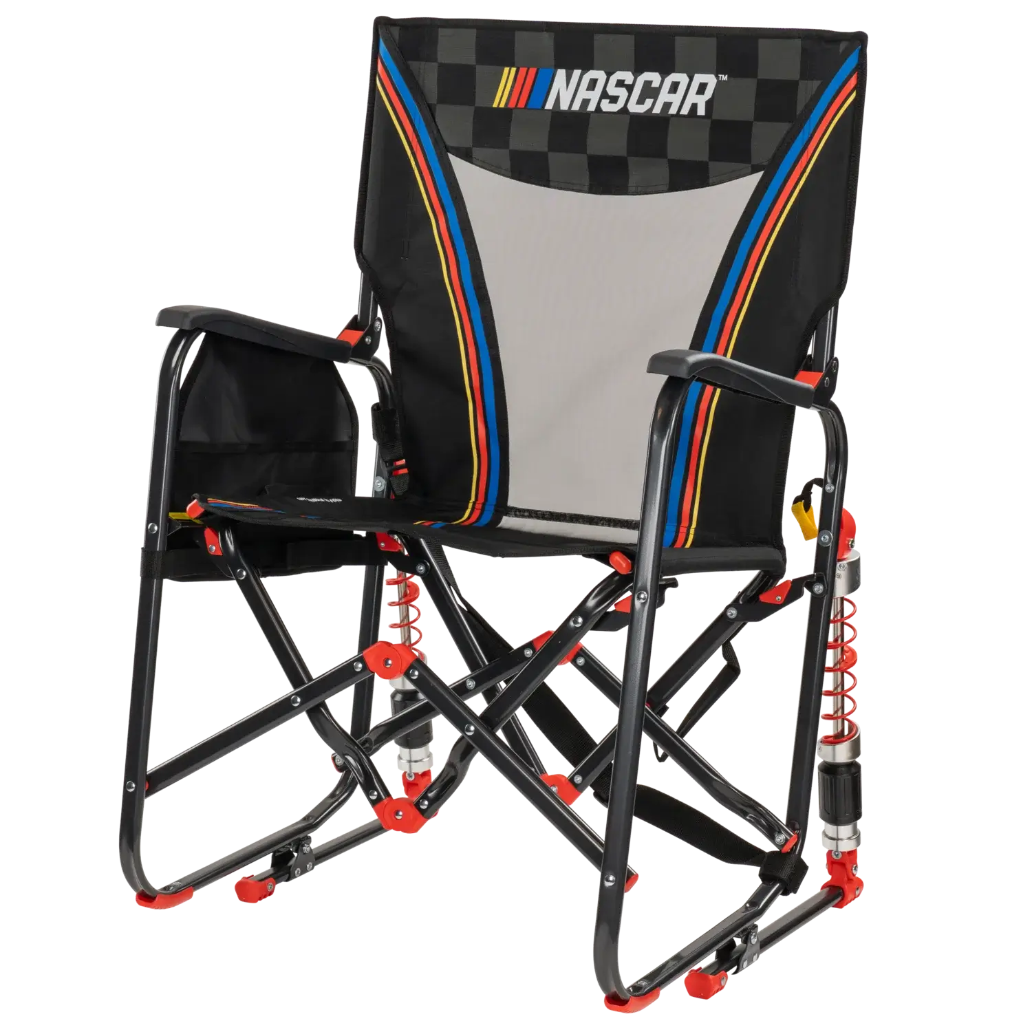Heavy-Duty Freestyle Adjustable Rocker - NASCAR - Choice 899 - Heavy-Duty Kickback Rocker with Beverage Holder Detail