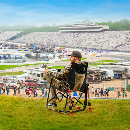 Heavy-Duty Freestyle Adjustable Rocker - NASCAR - Choice 899 - Heavy-Duty Kickback Rocker with Beverage Holder Detail