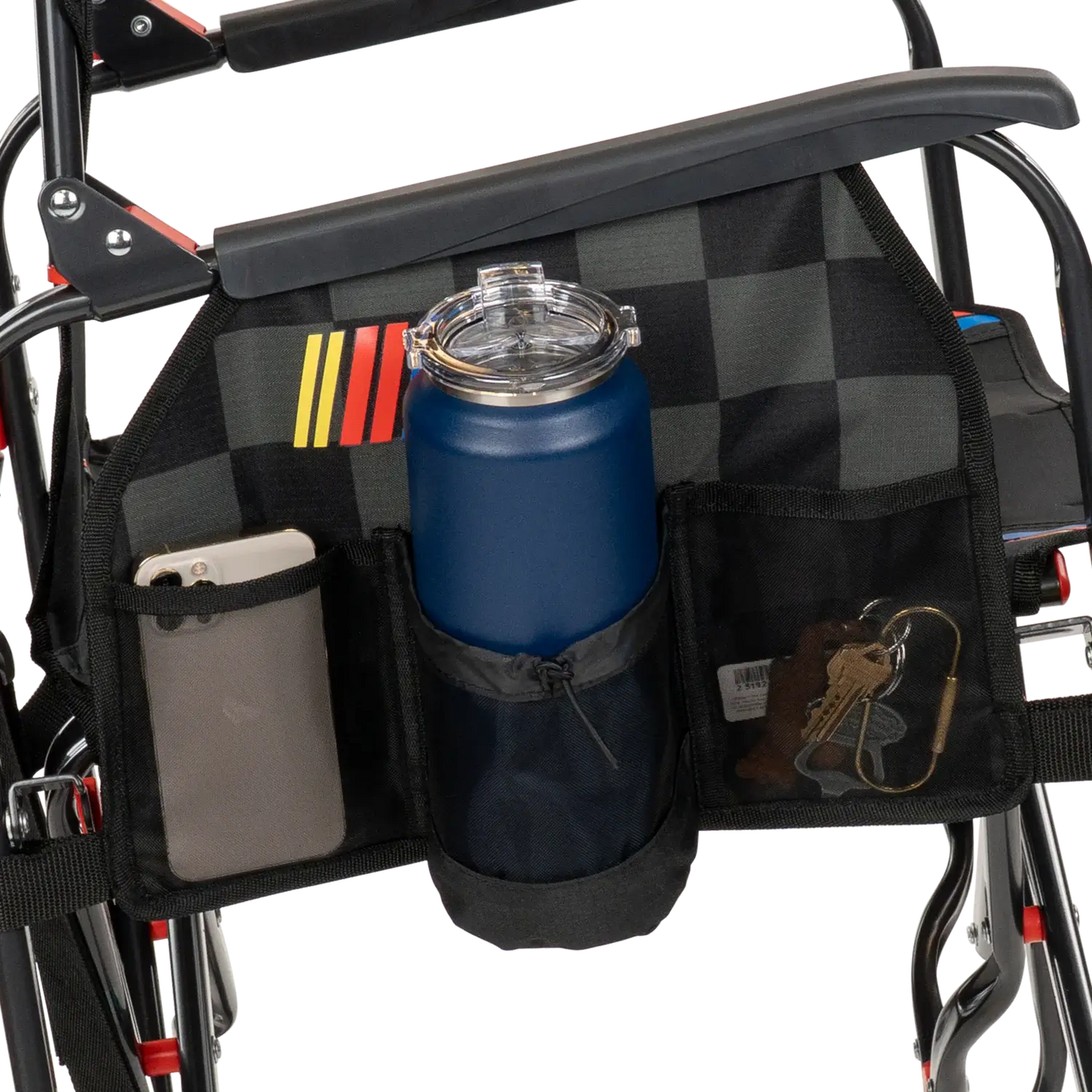 Heavy-Duty Freestyle Adjustable Rocker - NASCAR - Choice 899 - Heavy-Duty Kickback Rocker with Beverage Holder Detail