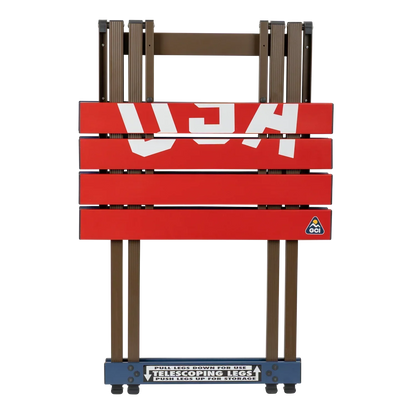 Multi-Functional Cook Compact Camp Table 20 - USA Anniversary Deluxe - Choice 757 - Master Outdoor Kitchen Station for Tailgating & BBQ Detail