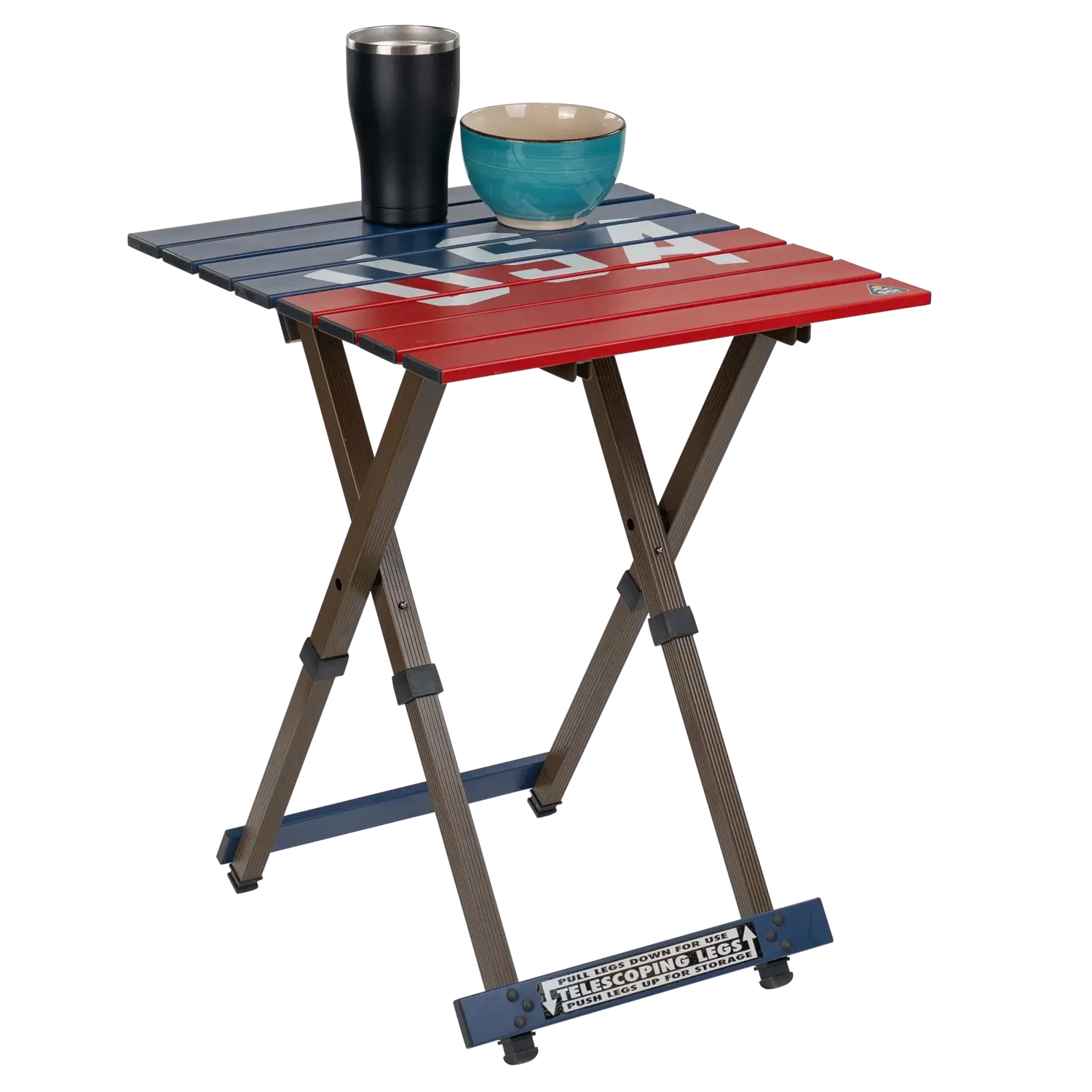 Multi-Functional Cook Compact Camp Table 20 - USA Anniversary Deluxe - Choice 757 - Master Outdoor Kitchen Station for Tailgating & BBQ Detail