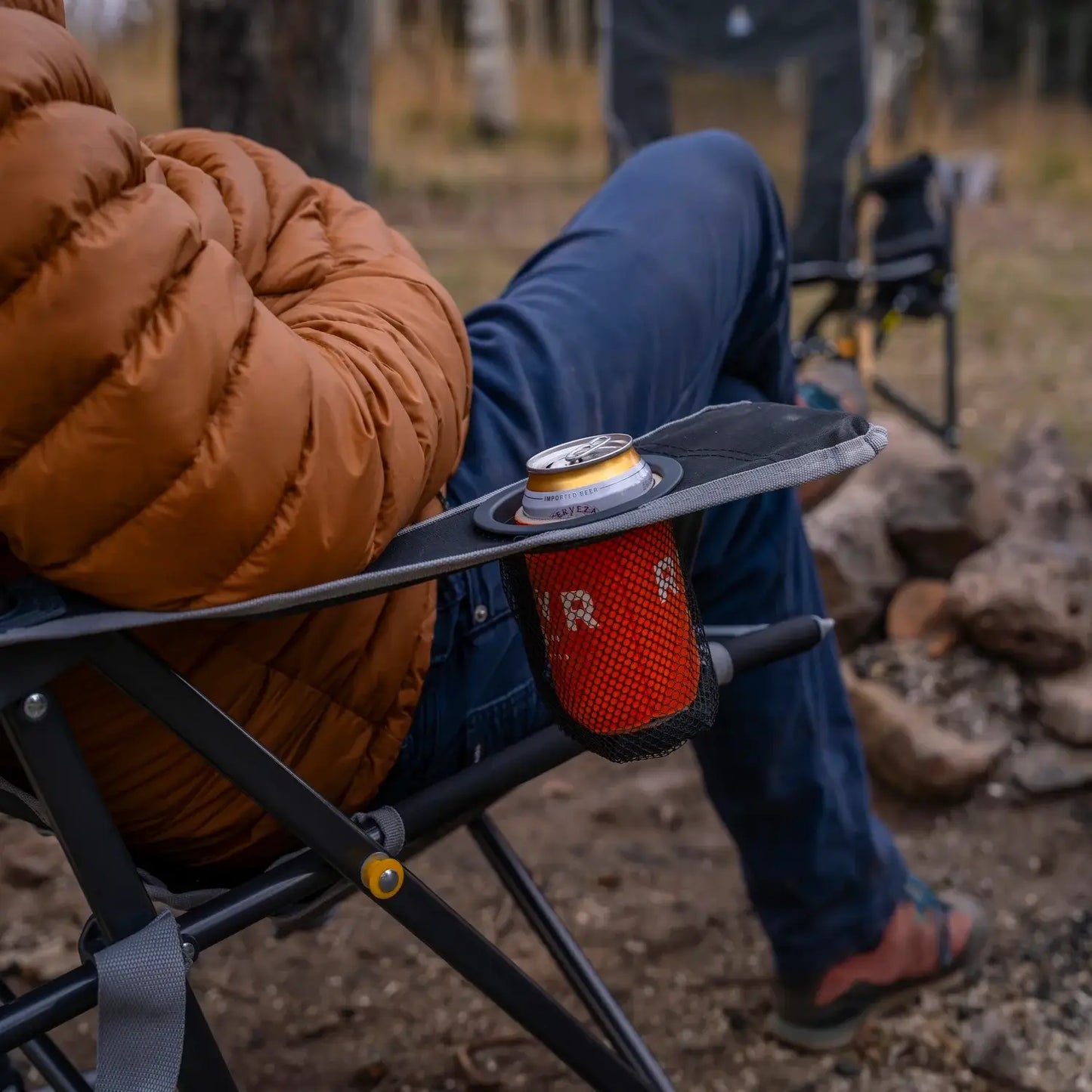 Luxury Camp Comfort Pro Rocker - Choice 375 - Patented Spring-Action Rocking Chair for Camping Detail