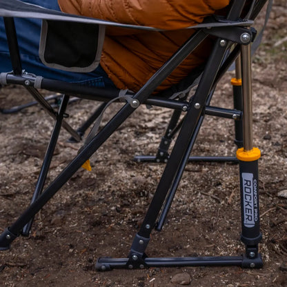 Luxury Camp Comfort Pro Rocker - Choice 375 - Patented Spring-Action Rocking Chair for Camping Detail
