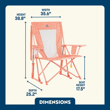 Luxury Camp Comfort Pro Rocker - Choice 375 - Patented Spring-Action Rocking Chair for Camping Detail