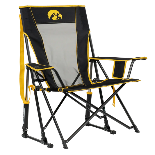 Smooth Motion College Comfort Pro Rocker - Iowa Hawkeyes - Choice 249 - Freestyle Rocker Portable Outdoor Folding Chair - Default Title