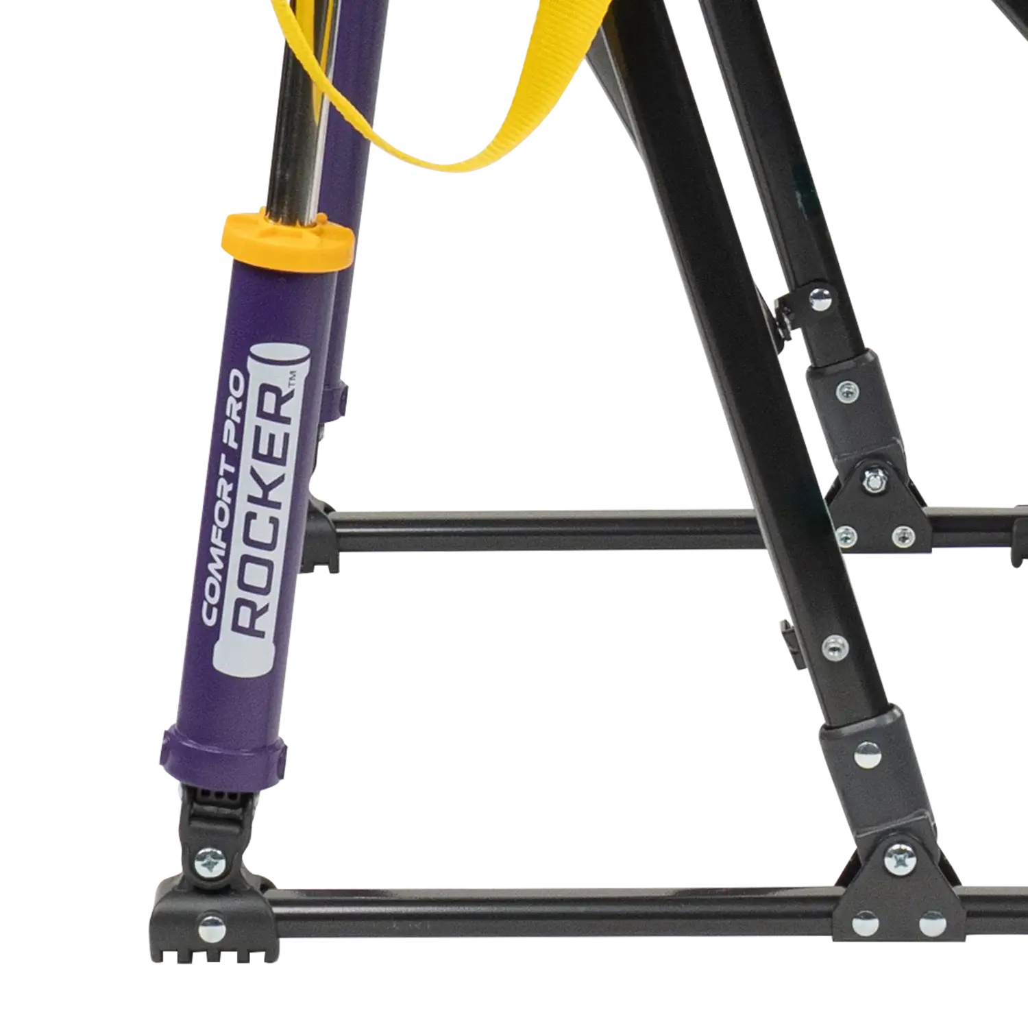 Premium All-Weather College Comfort Pro Rocker - LSU Tigers - Choice 880 - Patented Spring-Action Rocking Chair for Camping Detail