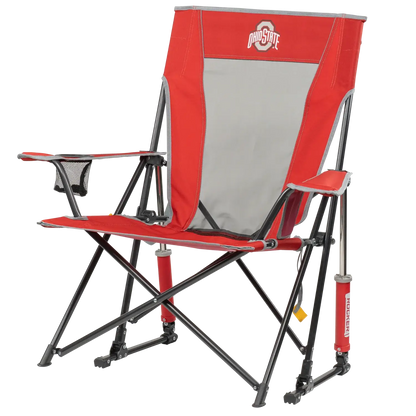 Smooth Motion College Comfort Pro Rocker - Ohio State Buckeyes - Choice 676 - RoadTrip Rocker Smooth Motion Camp Chair Detail
