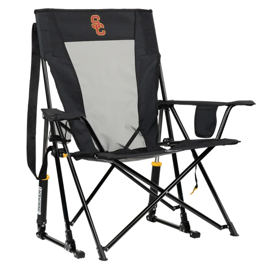Luxury Camp College Comfort Pro Rocker - USC Trojans - Choice 856 - Patented Spring-Action Rocking Chair for Camping - Default Title