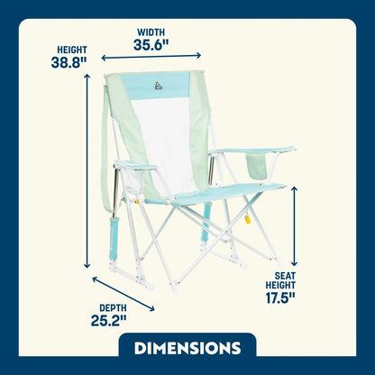 Luxury Camp Comfort Pro Rocker - Choice 375 - Patented Spring-Action Rocking Chair for Camping Detail