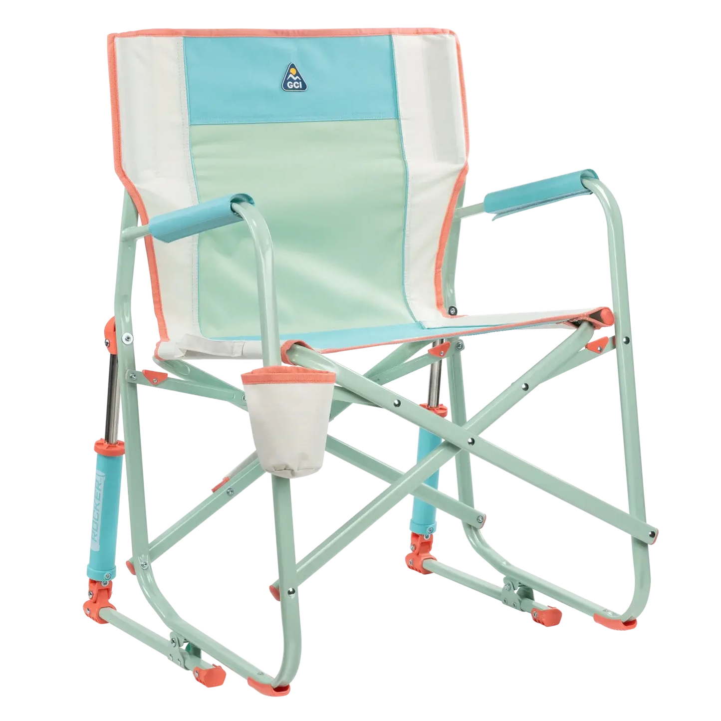 Premium All-Weather Freestyle Rocker - Choice 711 - Freestyle Rocker Portable Outdoor Folding Chair - Ivory