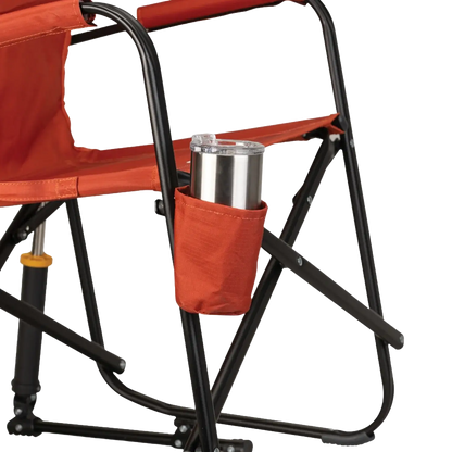Luxury Camp Freestyle Rocker - Pumpkin Spice - Choice 373 - RoadTrip Rocker Smooth Motion Camp Chair Detail