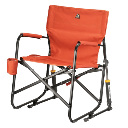Luxury Camp Freestyle Rocker - Pumpkin Spice - Choice 373 - RoadTrip Rocker Smooth Motion Camp Chair Detail