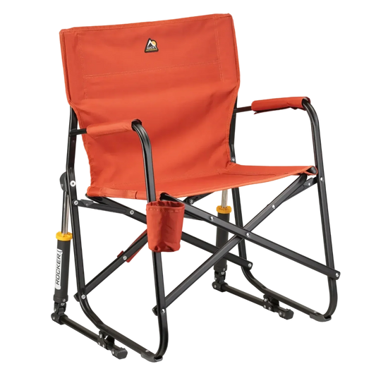 Luxury Camp Freestyle Rocker - Pumpkin Spice - Choice 373 - RoadTrip Rocker Smooth Motion Camp Chair - Pumpkin Spice